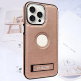 Faux Leather Shockproof Phone Case with Stand for IPhone