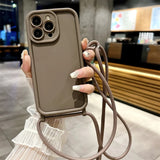 Crossbody Adjustable Lanyard Strap Rope Soft Phone Case for iPhone