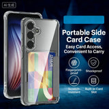 Transparent Side-Mounted Card Slot Protective Phone Case for Samsung