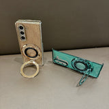 Ring Electroplate Sparkling Magnetic Phone Case for Samsung