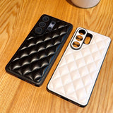 Elegant Leather Quilted Pattern Phone Case for Samsung