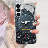 Electroplated tempered glass Artistic pattern phone case for Samsung