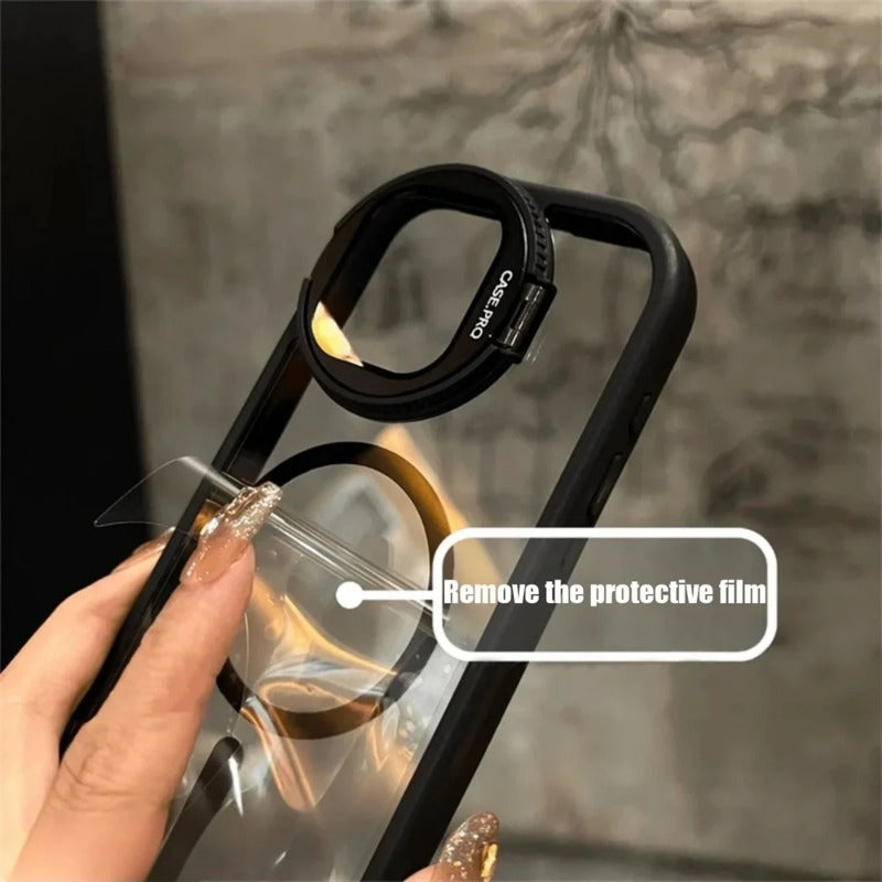 Magnetic Camera Protection Flip Stand Phone Case for iPhone