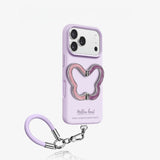 Butterfly Kickstand Liquid Silicone Shockproof Case for iPhone