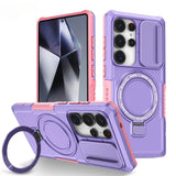 Armor Car Holder Magnetic Wireless Charging Case For Samsung