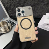 Wood Grain Borderless Heat Dissipation Magnetic Case for iPhone