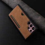 Retro Card Leather Phone Case for Samsung