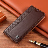 Business Genuine Leather Flip Card Slot Case for iPhone
