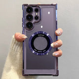 Luxury Plating Magnetic Wireless Charge Case for Samsung