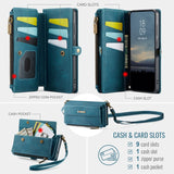Retro Card-Slot Wallet Flip Leather Crossbody Case for Samsung