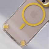 Transparent Acrylic Airbag Camera Stand Magnetic Case for iPhone