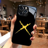 Personality Yellow Crack Mirror Case for iPhone