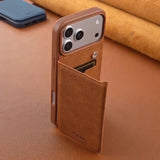 Luxury Leather Flip Wallet Shockproof Case for iPhone
