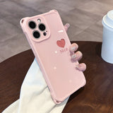 Pink Heart-Shaped Crossbody Full-Coverage Shockproof Case For Samsung
