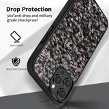 Luxury Gloss Real Carbon Fiber Armor Shockproof Wireless Charge Forged fiber Cover for iPhone