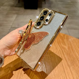 Butterfly Bracket Holder Glitter Phone Case for Samsung