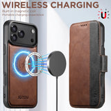 Retro PU Magnetic Flip Card Holder Case for iPhone