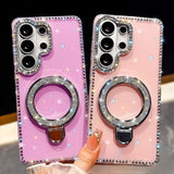 Rhinestone Glitter Transparent Phone Case for Samsung