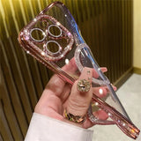 New Fashion Glitter Diamond Magnetic Transparent Case For iPhone