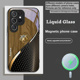 Golden Tiger Magnetic Liquid Glass Phone Case for Samsung