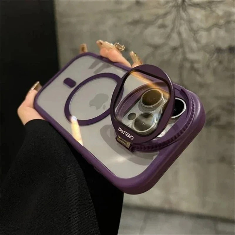 Magnetic Camera Protection Flip Stand Phone Case for iPhone