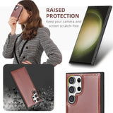 Leather Detachable Magnetic Flip Wallet Case for Samsung