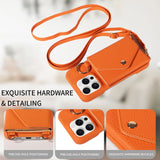 Crossbody Leather Wallet Phone Case for iPhone