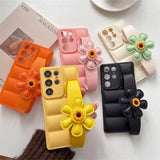 Down Jacket Wrist Strap Phone Case for Samsung