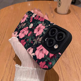 Pink Floral Striped Phone Case for IPhone