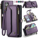 PU Leather Strap Card Holder Wallet Case for Samsung
