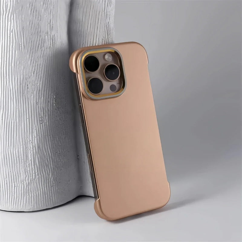 Solid Color Metal Lens Frame Slim Magnetic Case for iPhone