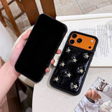 3D Heart Full-Cover Leather Case for iPhone