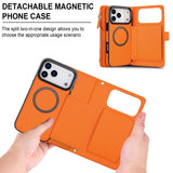 Leather Crossbody Wallet Magnetic Charging Case for iPhone