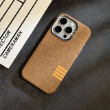 Vintage Linen Fabric Magnetic Shockproof Case for iPhone