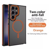 Luxury Matte Magnetic Wireless Charging Case For Samsung