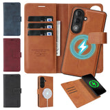 2 In 1 Wireless Charging Card Slot Flip Leather Case for Samsung