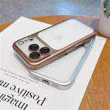 Frosted Translucent Plating Frame PC Phone Case for Iphone