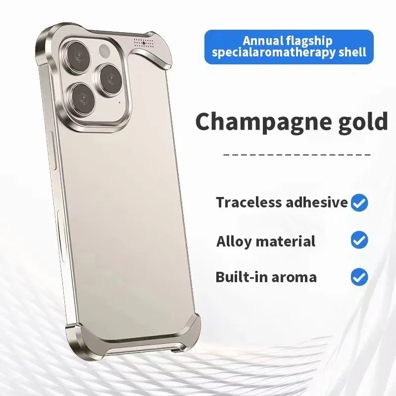 Irregular Titanium Alloy Bumper Borderless Case for iPhone