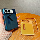 Litchi Grain Kickstand Full Coverage Shockproof Case for iPhone Duo