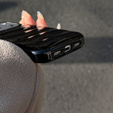 Creative Black Down Jacket Cat Ear Case for iPhone