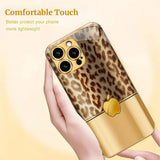 Leopard Print Gold Electroplated Case for iPhone