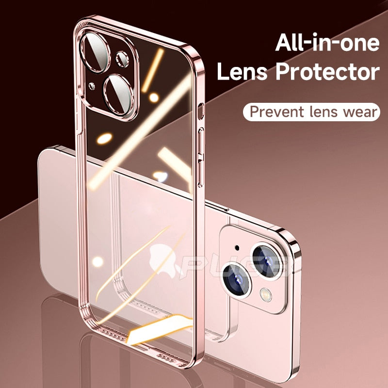 iPhone용 고급 실리콘 렌즈 보호 케이스 